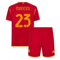 AS Roma Gianluca Mancini #23 Domaci Dres za djecu 2023-24 Kratak Rukav (+ Kratke hlače)